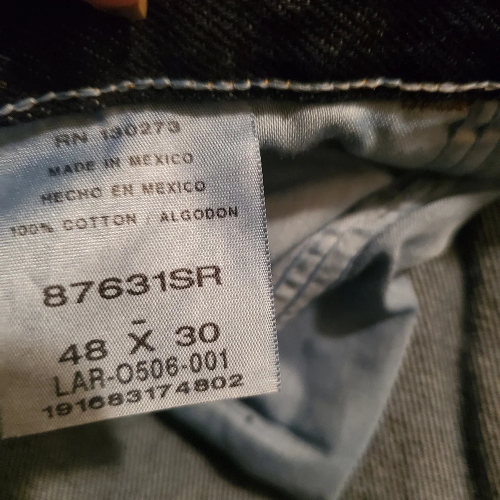 NWOT‎ Rustler Classic Mens Jeans48×30 Blue Denim Regular Fit Straight Leg
